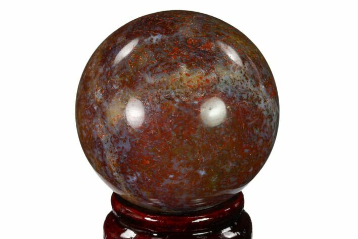 Colorful, Polished Petrified Palm Root Sphere - Indonesia #150146